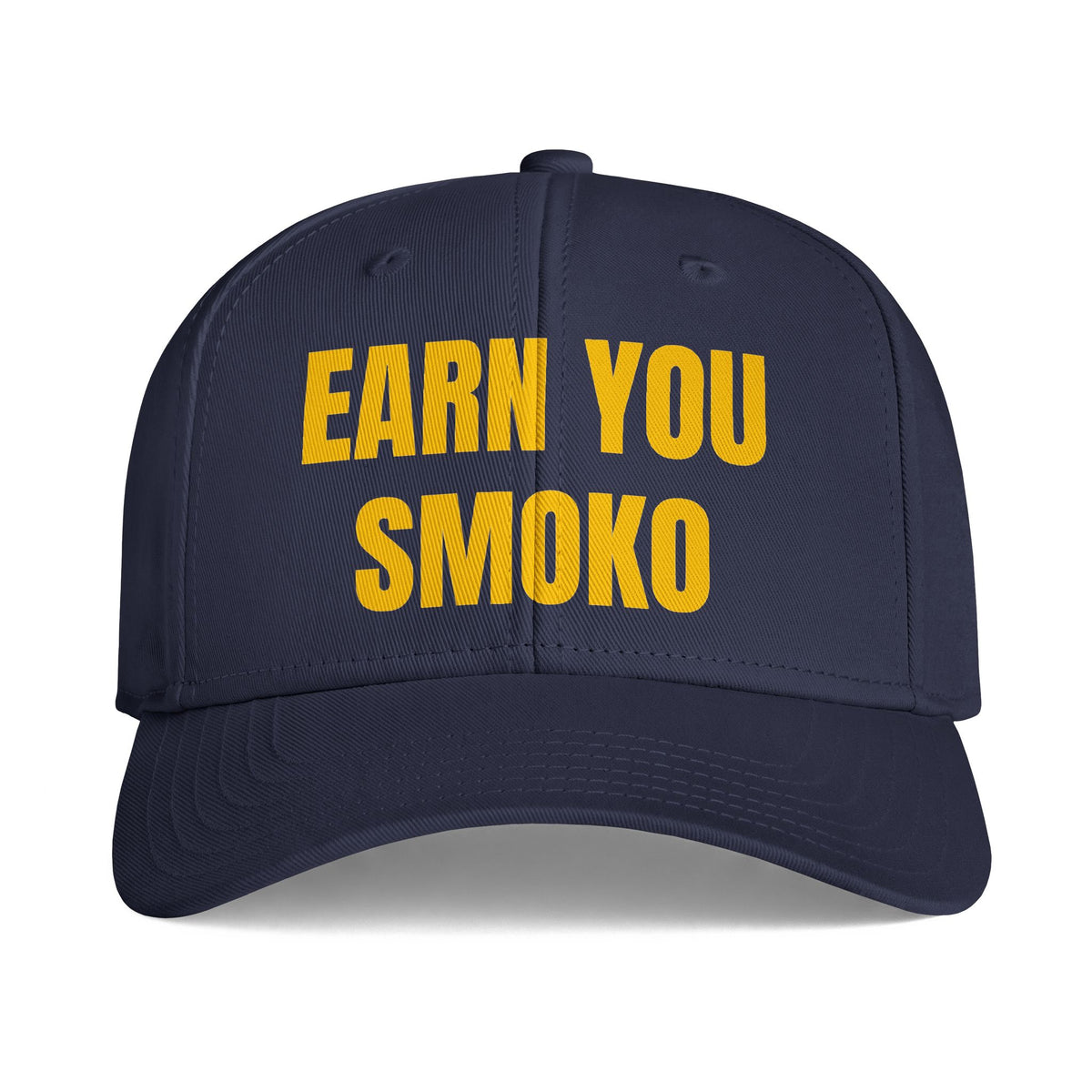 EARN YOUR SMOKO — Black Tradie Cap | Heavy Duty Work Cap